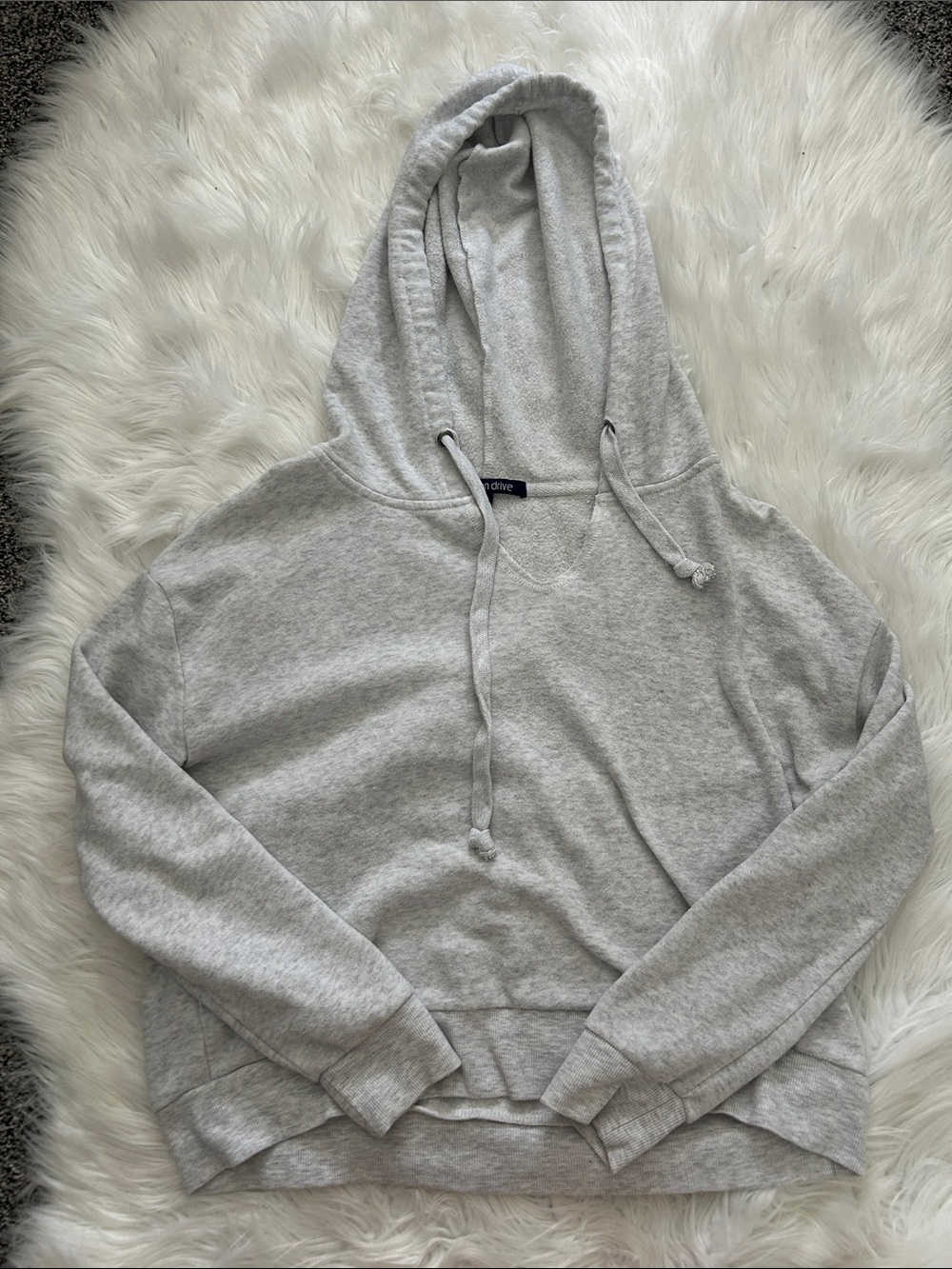 Ocean Drive Heather Gray Hooded Pullover Sweatshirt